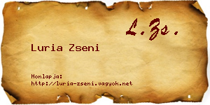 Luria Zseni névjegykártya